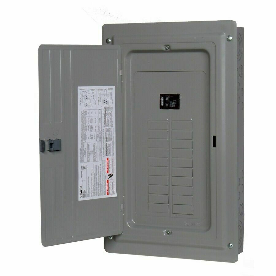 Siemens 100-Amp Indoor Main Breaker Electrical Panel Box - 20-Circuit 20-Space