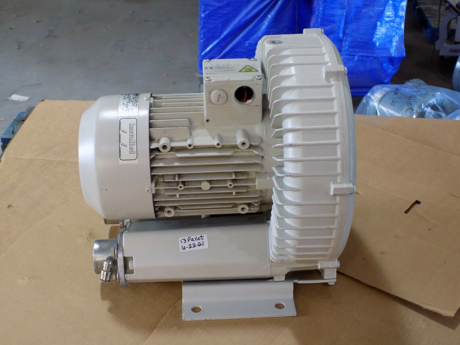 USED SIEMENS ELMO-G REGENERATIVE BLOWER 2BH1500-7AH26-Z