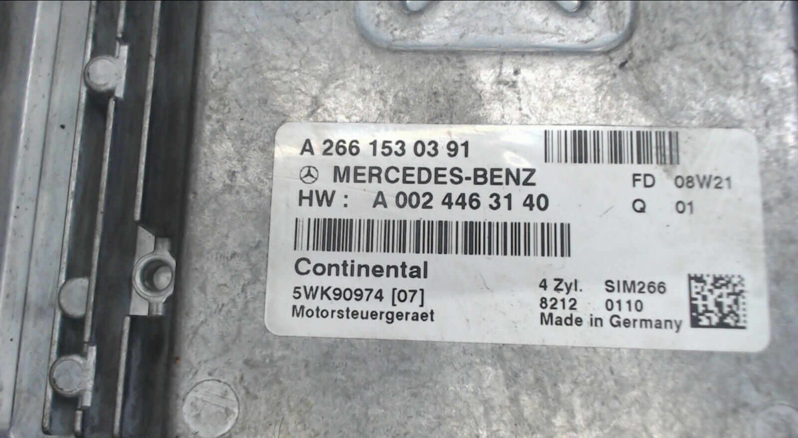 ECU a2661530391 siemens 5wk90974 Mercedes W245 2005-2012 M266.920 1.5 Automatic