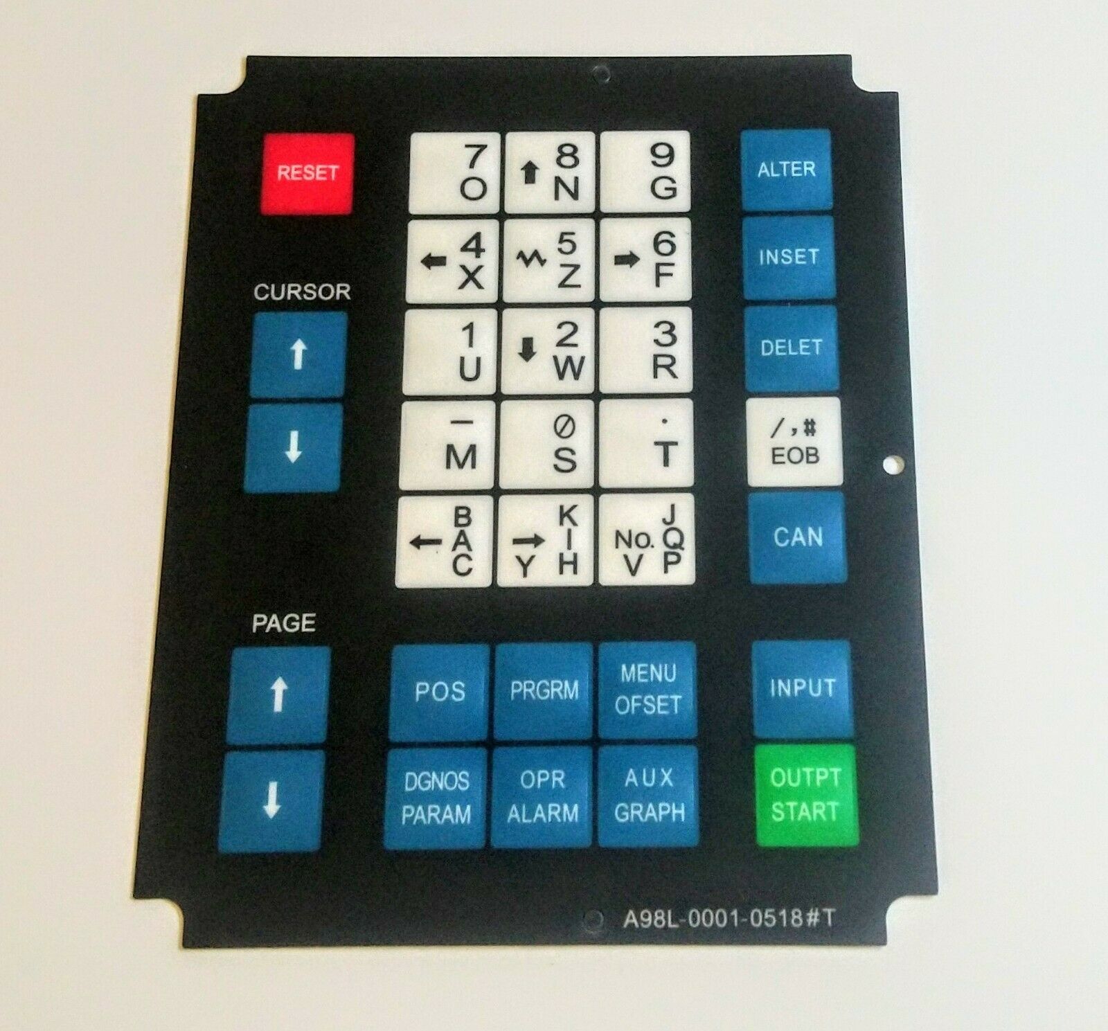 Replacement Keypad for Fanuc Control A98L-0001-0518 #T 