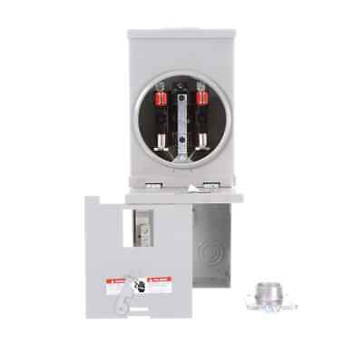 Meter Main 100 Amp 2-Space 2-Circuit OH Fed Surface Mount Ring Type Service Ent