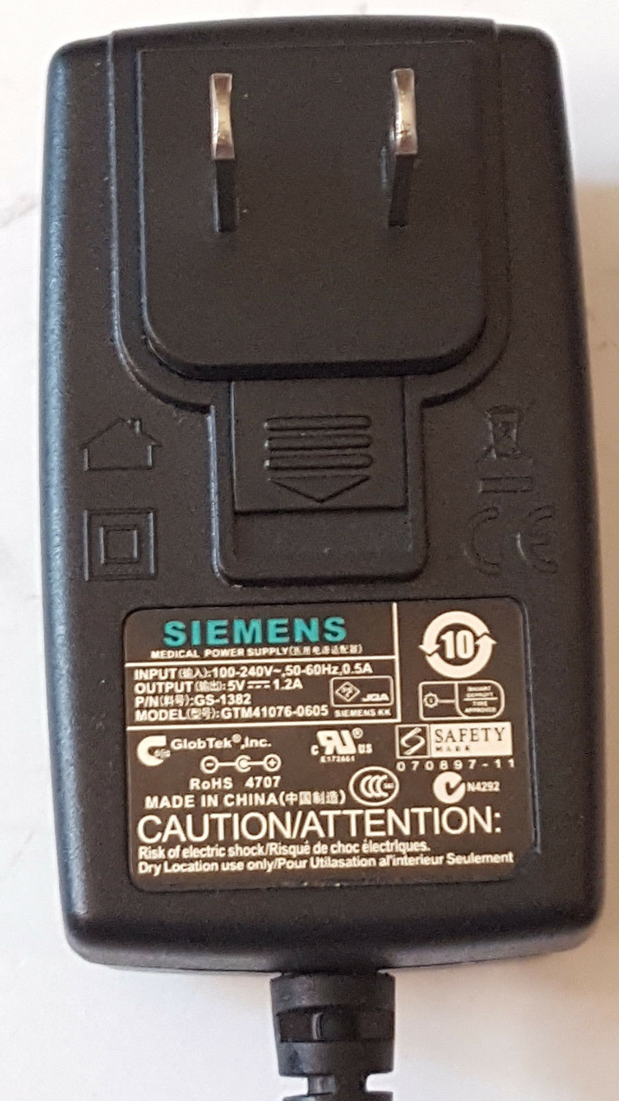 SIEMENS MEDICAL POWER SUPPLY MODEL NO: GTM41076-0605                      **22**