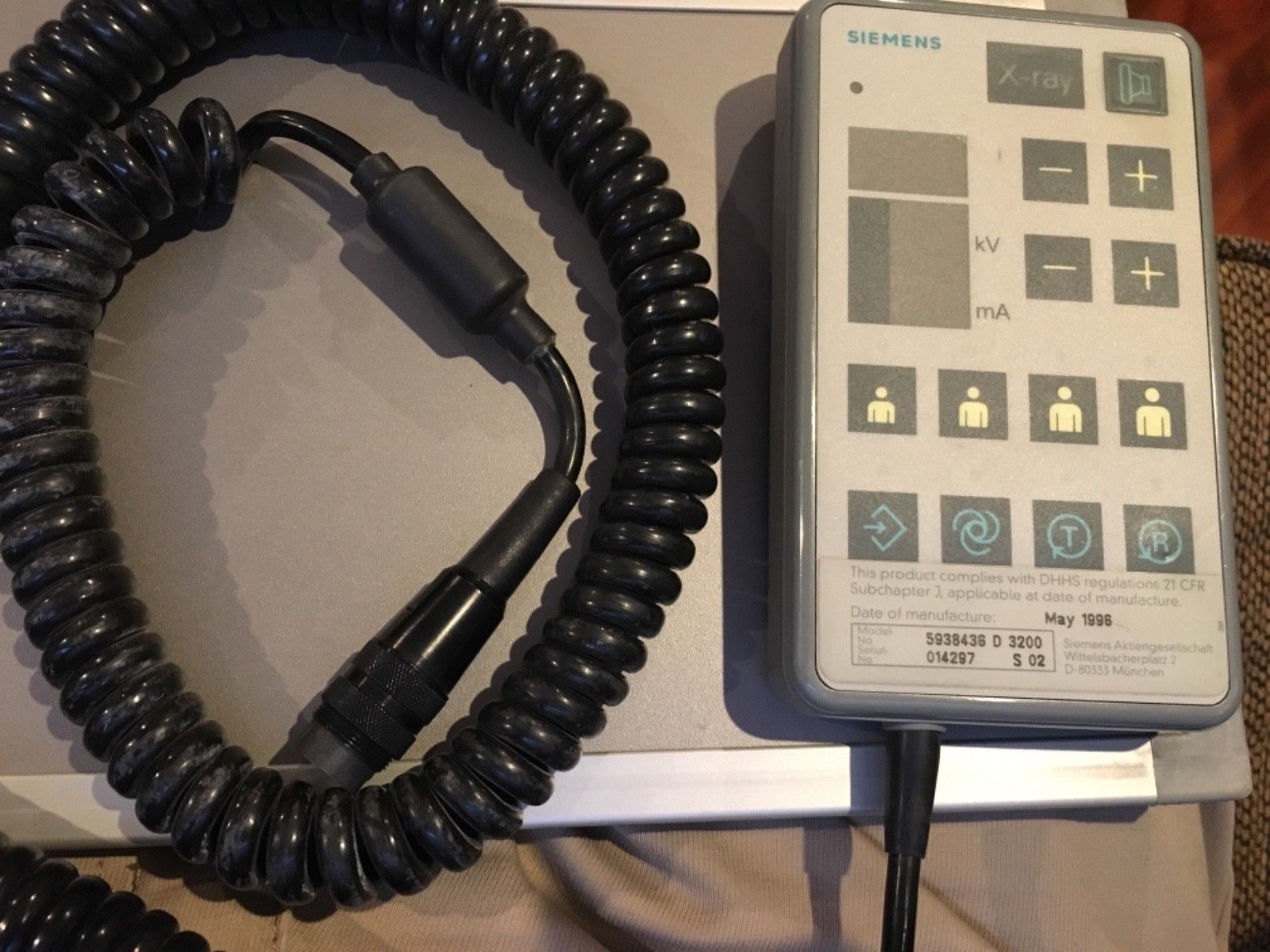 Siemens Sirona  Dental X-Ray Timer Control &amp; Exposure Switch 5938436D3200