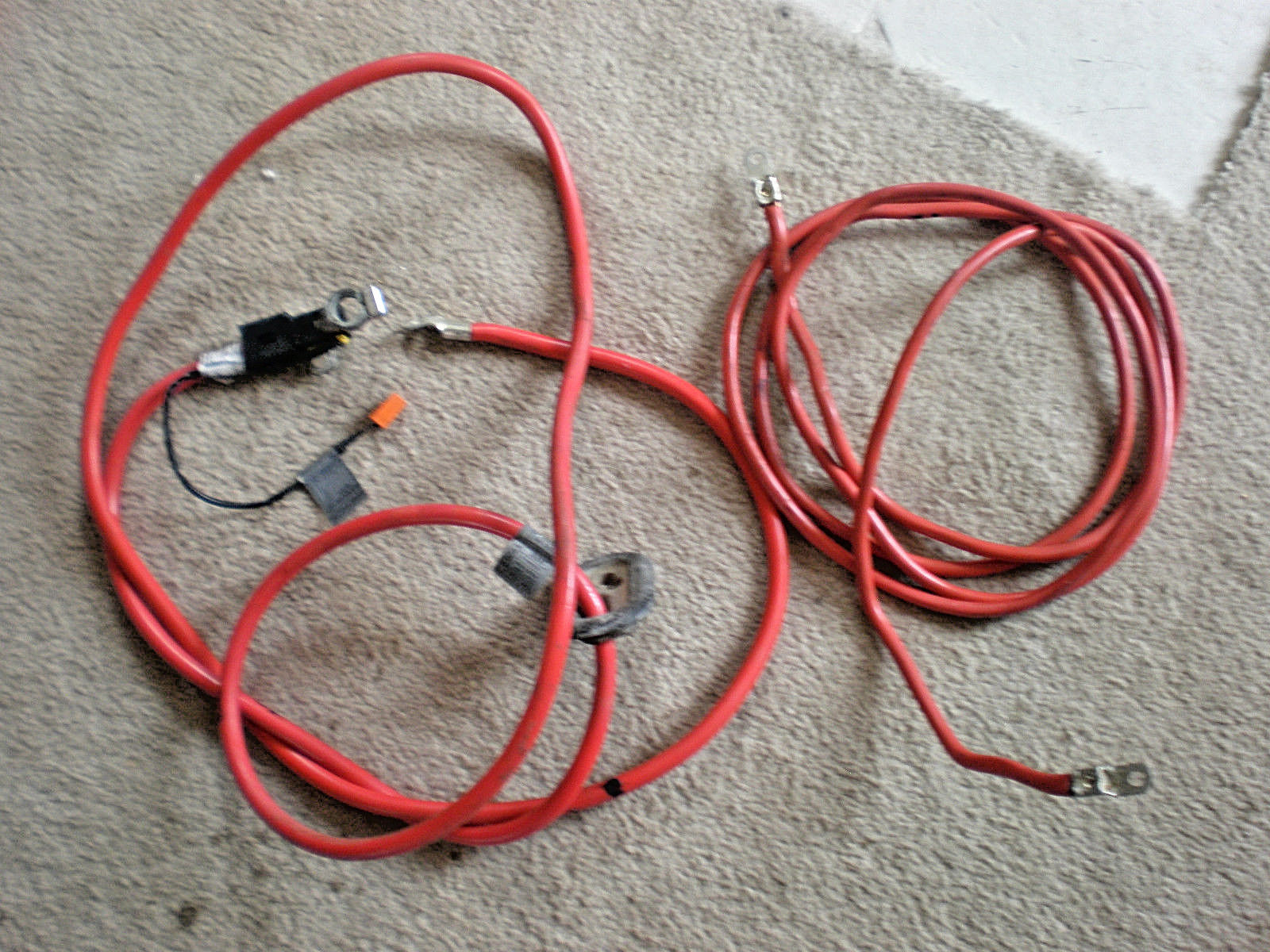 BMW 99 E46 323i sedan uncut positive battery cables (plus pole) OEM 61128373945 