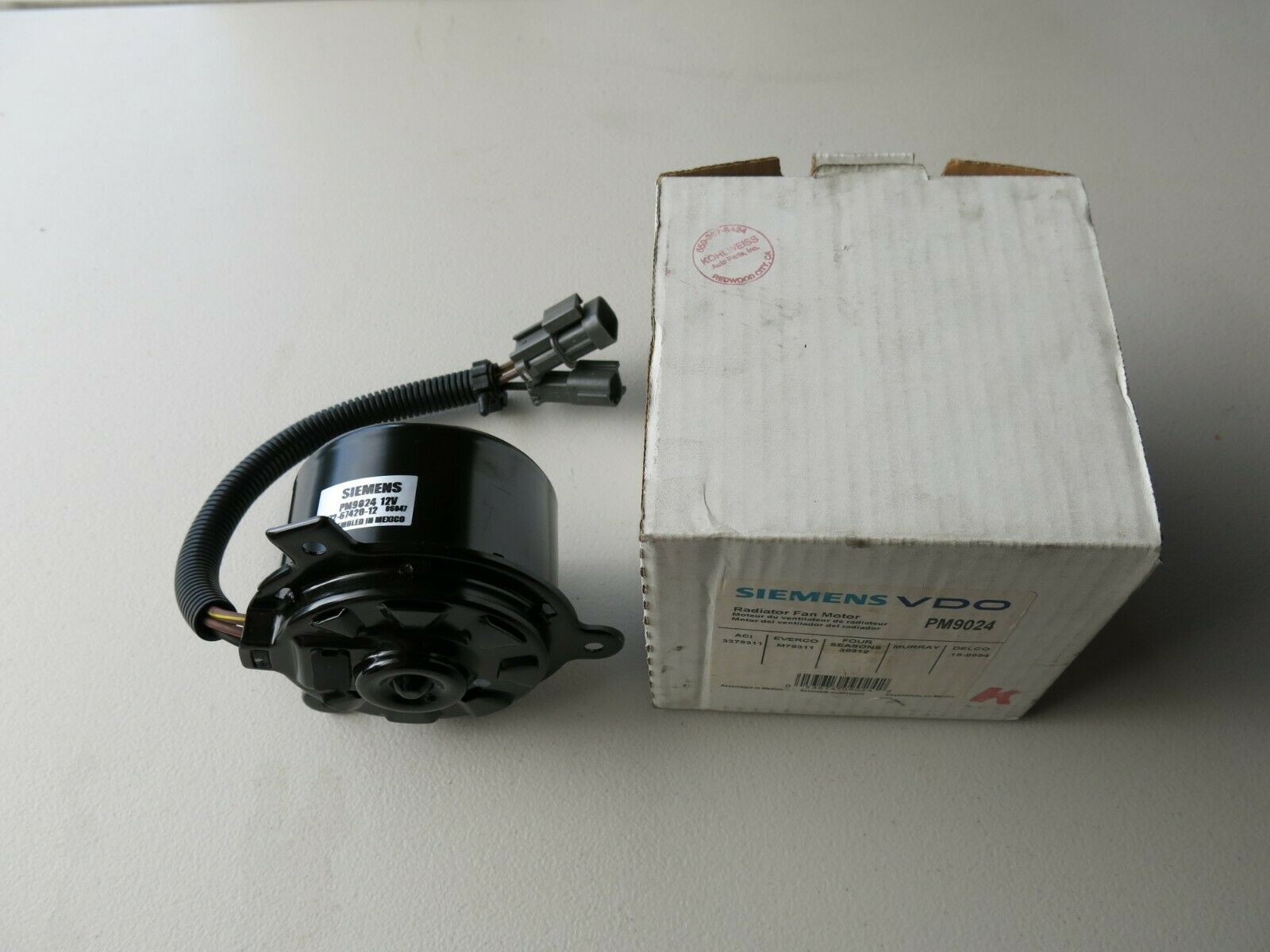 Siemens VDO PM9024 Engine Cooling Fan Motor fits Mercury, Nissan 1993-1995