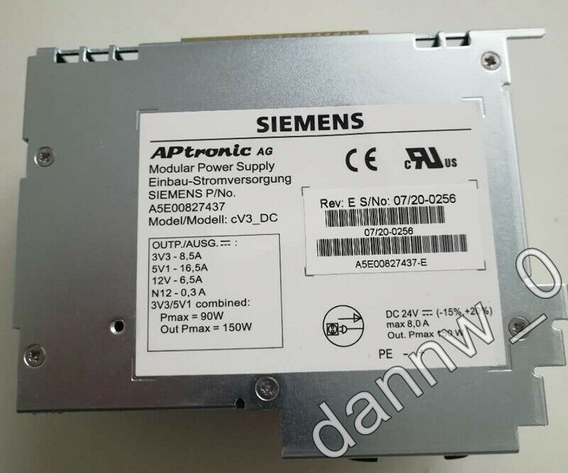 USED Siemens A5E00827437 A5E00827437-E Modular Power Supplyer