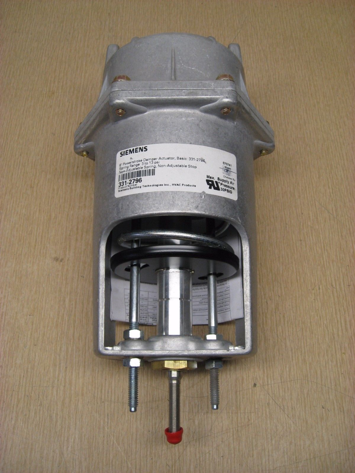 New Siemens Powers 331-2796 3-13 PSI 6&quot; Powerstroke Pneumatic Damper Actuator