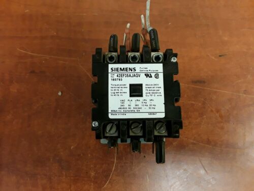 Siemens 42EF35AJAGV Definite Purpose Contactor