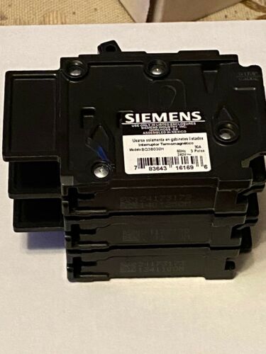 SIEMENS BQ3B030H U 30A 240V 3P NEW BREAKER