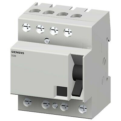 Siemens 5SM3344-4 fi Protection Switch 4-polig Residual Current 5SM33444