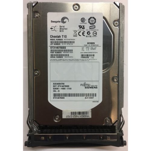 Fujitsu/Siemens 146GB, 10K RPM SAS w/ tray - A3C40084790