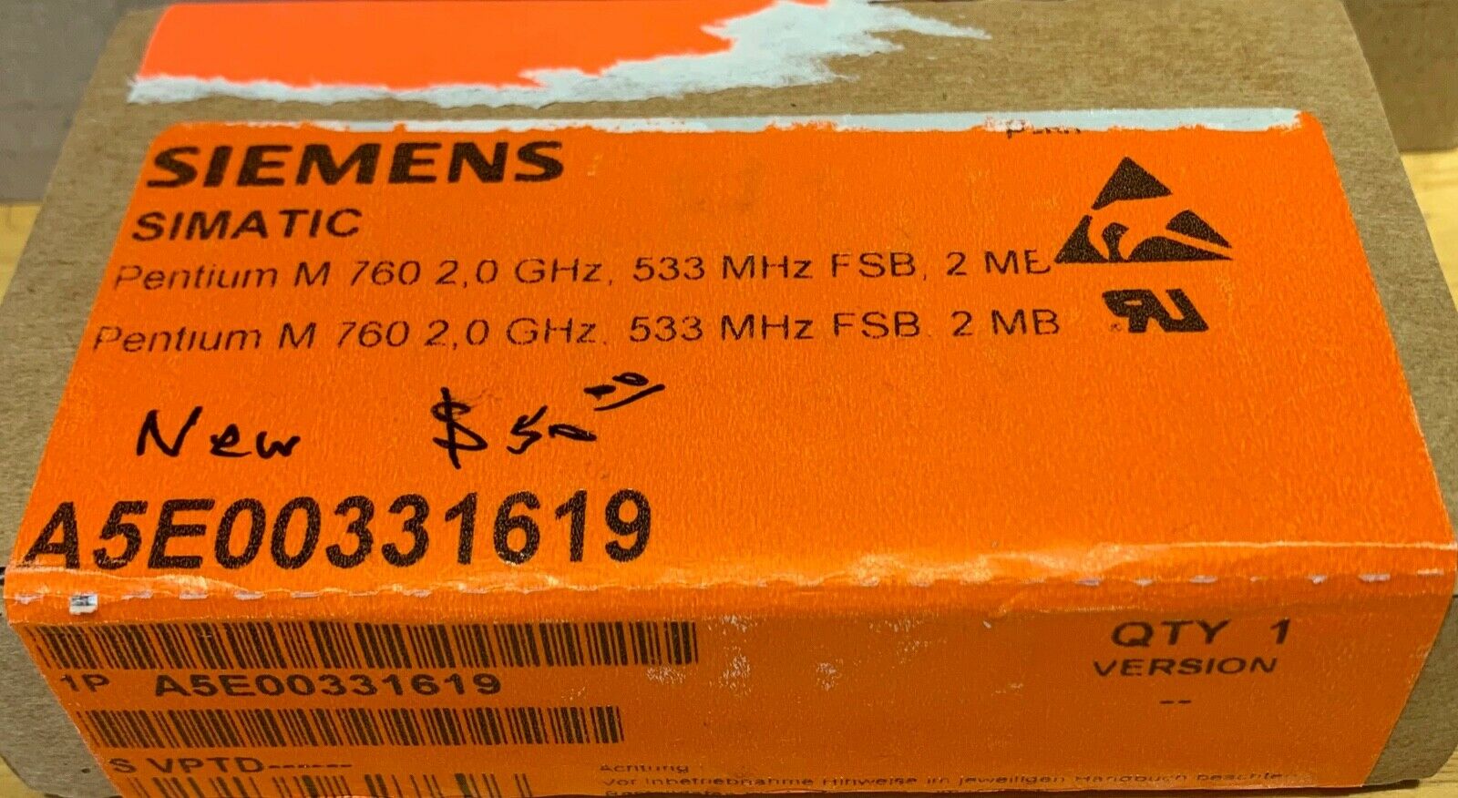Siemens PC Intel Pentium M760  Processor 2.0 GHz a5e00331619
