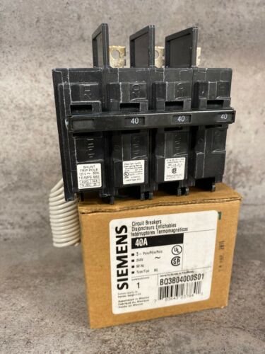 SIEMENS BQ3B04000S01 Shunt Trip[ 50A 3 Pole Circuit Breaker 120/240V