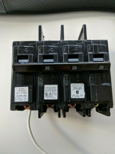 Siemens ~ BQ3B02000S01 ~ 3p 20a 240v Shunt Trip Circuit Breaker
