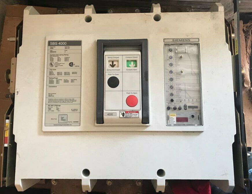SBS4040: NEW! 4000 Amp Siemens Circuit Breaker Ground Fault