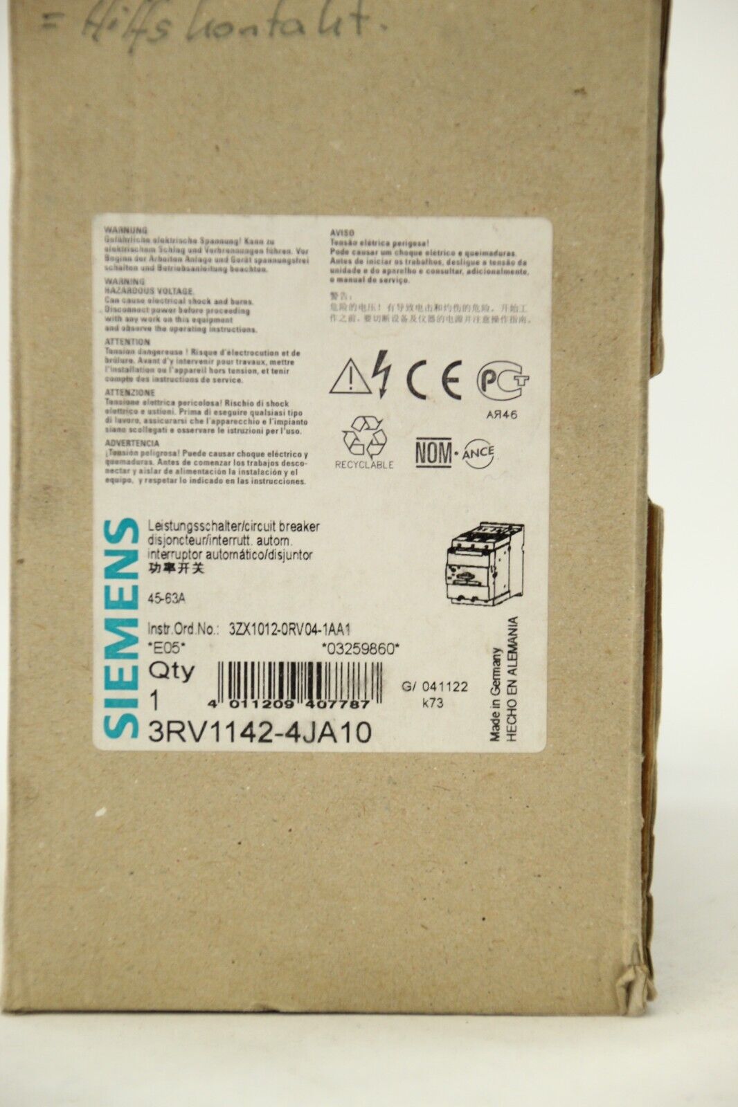 Siemens 3RV1 142-4JA10  (3RV1142-4JA10)