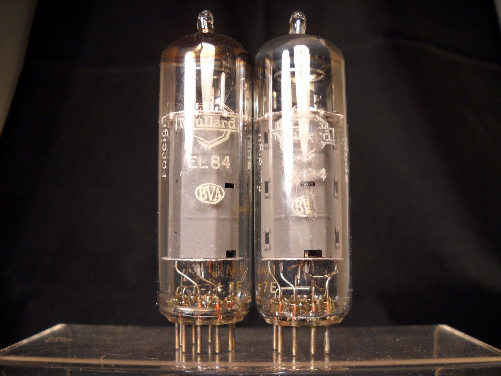 PAIR OF MULLARD BY SIEMENS EL84 6BQ5 SAME CODE kM1 ≠7E