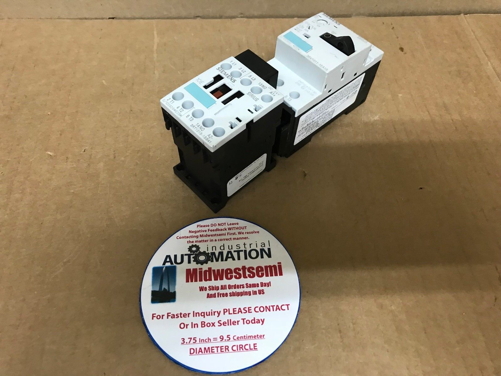 NEW SIEMENS 3RA11151FA151BB4 COMBINATION STARTER 3.5-5AMP 24VDC SHIPSAMEDAY  