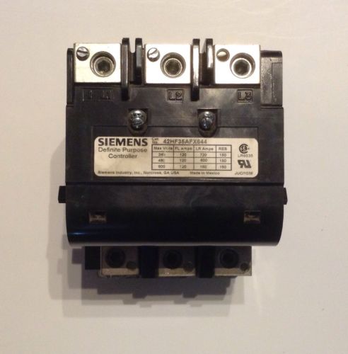 SIEMENS Electrical Definite Purpose Contactor 42HF35AFX644 120v. Coil