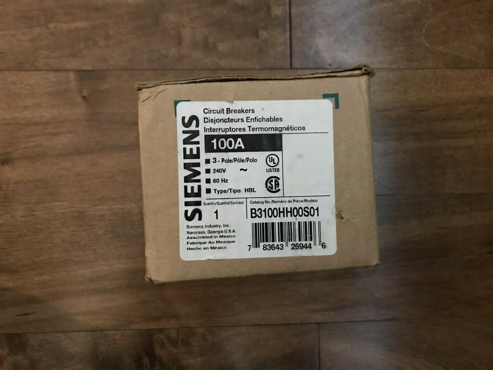 Siemens B3100HH00S01 Circuit Breaker