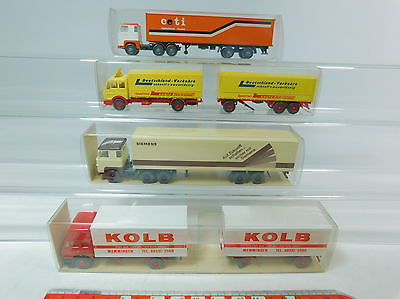 AV279-0,5# 4 Wiking H0 TRUCK 459 MB Kolb+Lautz+520 Scania Siemens+Ceti W+2x