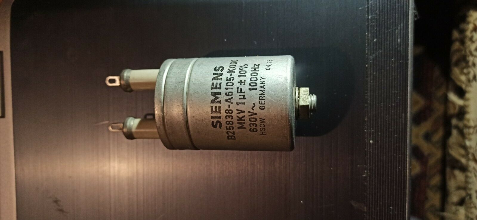 Siemens Vintage Capacitor B25838-A6105-K00 1uF 600V MKV