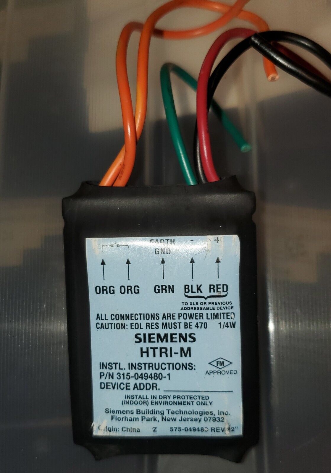 SIEMENS HTRI-M 315-049480-1SINGLE INPUT INTERFACE MODULE 500-034000