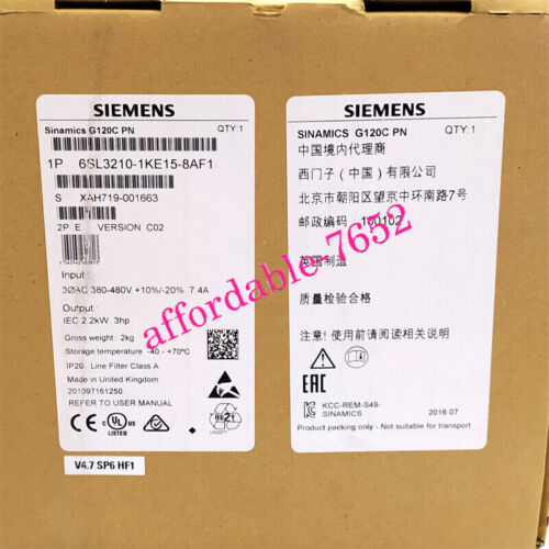 1PC Siemens 6SL3 210-1KE15-8AF1 6SL3210-1KE15-8AF1 New In Box Expedited Shipping