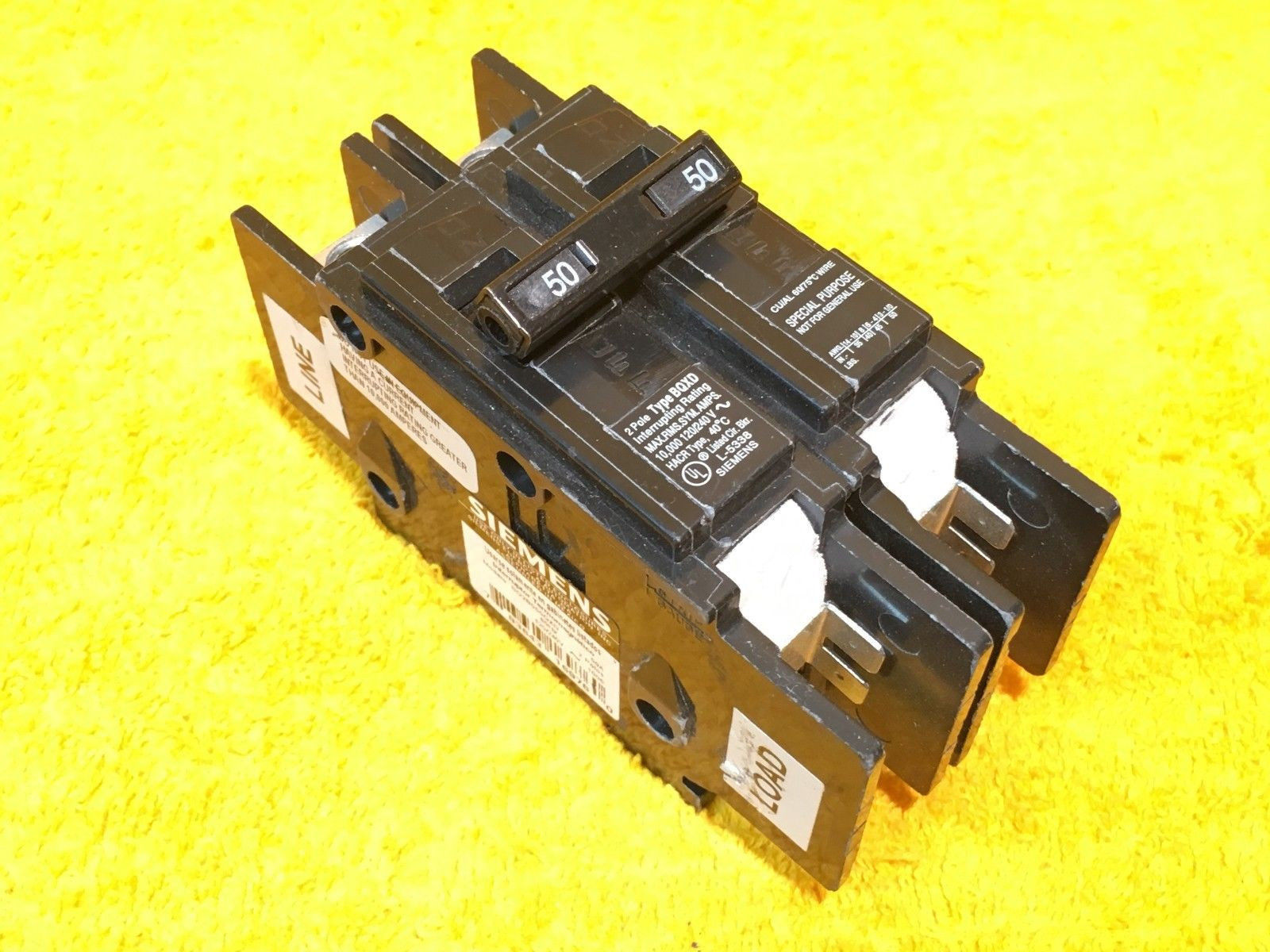 ***NEW***  SIEMENS  50 AMP 2-POLE BQ2B050QXD SPECIAL PURPOSE CIRCUIT BREAKER