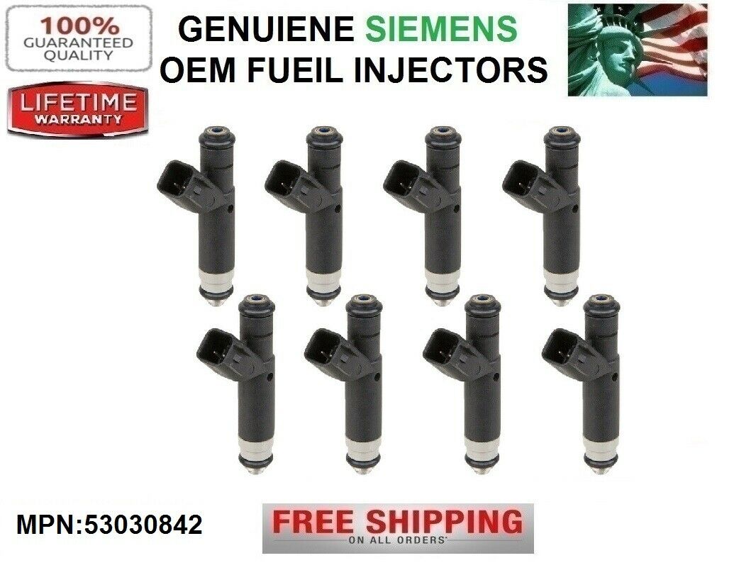 Set/8 OEM Siemens Fuel Injectors for 1999-2000 Jeep Grand Cherokee 4.7L V8 