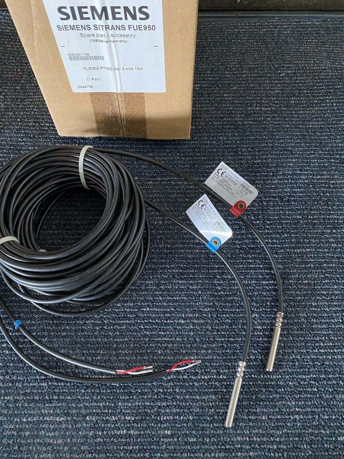Siemens A5E02611798 SITRANS FUE950 SPARE PART: PT500 PAIR, 2-WIRE, 10 M NEW