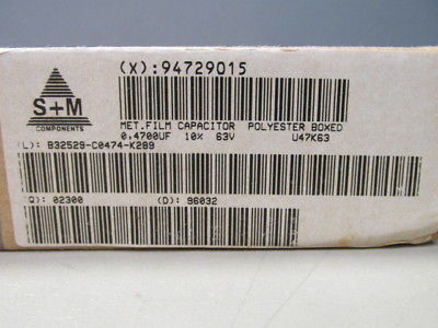 2300 PCS SIEMENS B32529-C0474-K289  .4700UF, 10%, 63V  CAPACITORS