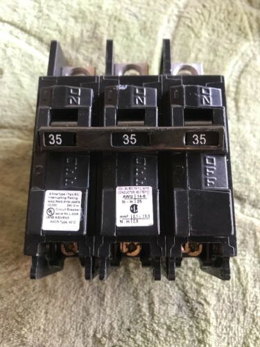 SIEMENS / ITE BQ3B035L NEW CIRCUIT BREAKER BOLT-ON 3 POLE 35 AMP 120/240 VAC