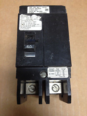 SIEMENS BQCH2B060 2 POLE 277/480V 60 AMP CIRCUIT BREAKER FLAWED