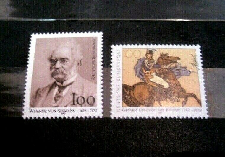 Germany - BRD Sc. 1768-1769 Siemens &amp; Blücher - 1992 - MNH 