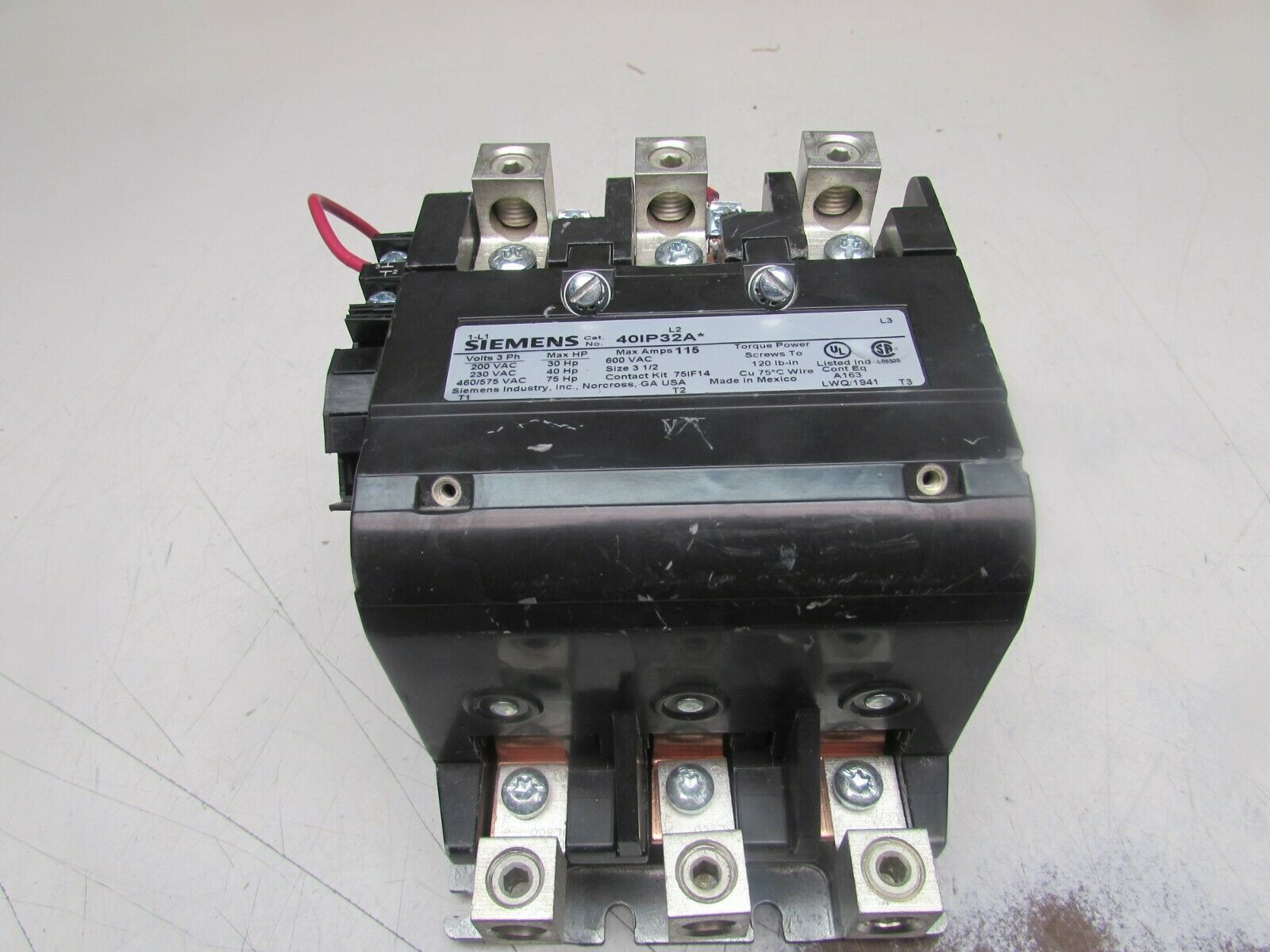   SIEMENS 40IP32A*  SIZE 3-1/2 CONTACTOR, 115A / 110/220V COIL N/NIB! MAKE OFFER