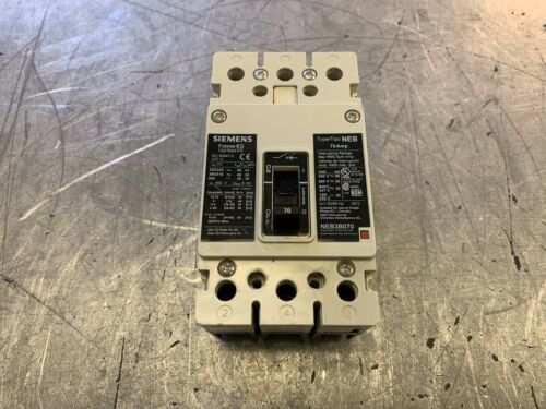 SIEMENS ITE CIRCUIT BREAKER 70 AMP 480V 3 POLE NEB3B070
