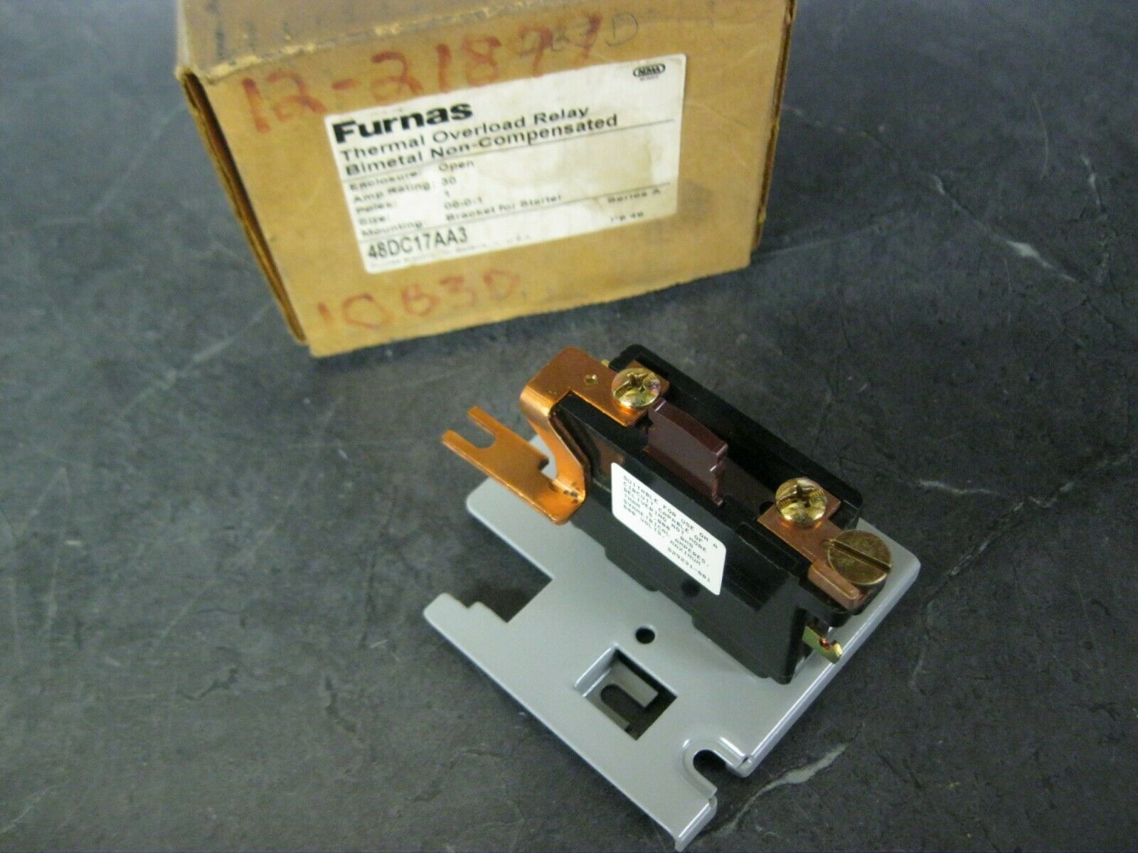 Furnas 48DC17AA3 Thermal Overload Relay 1 pole 30 amp Bi-metal Non-Compensated