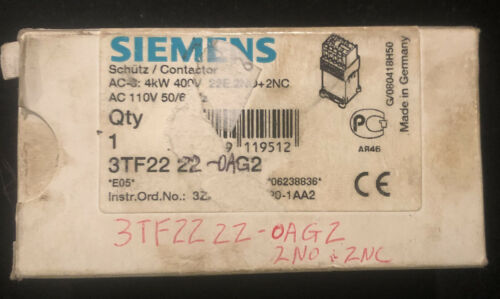 Siemens 3TF2222-AG2 Contactor