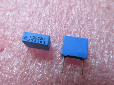 1500 PCS SIEMENS B32520-A334J .33MF 5% 63V CAPACITORS