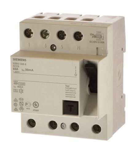 Siemens 5SM3344-4 Fi 40A 0,03A Allstromsensitiv 30mA / Verpackung beschädigt