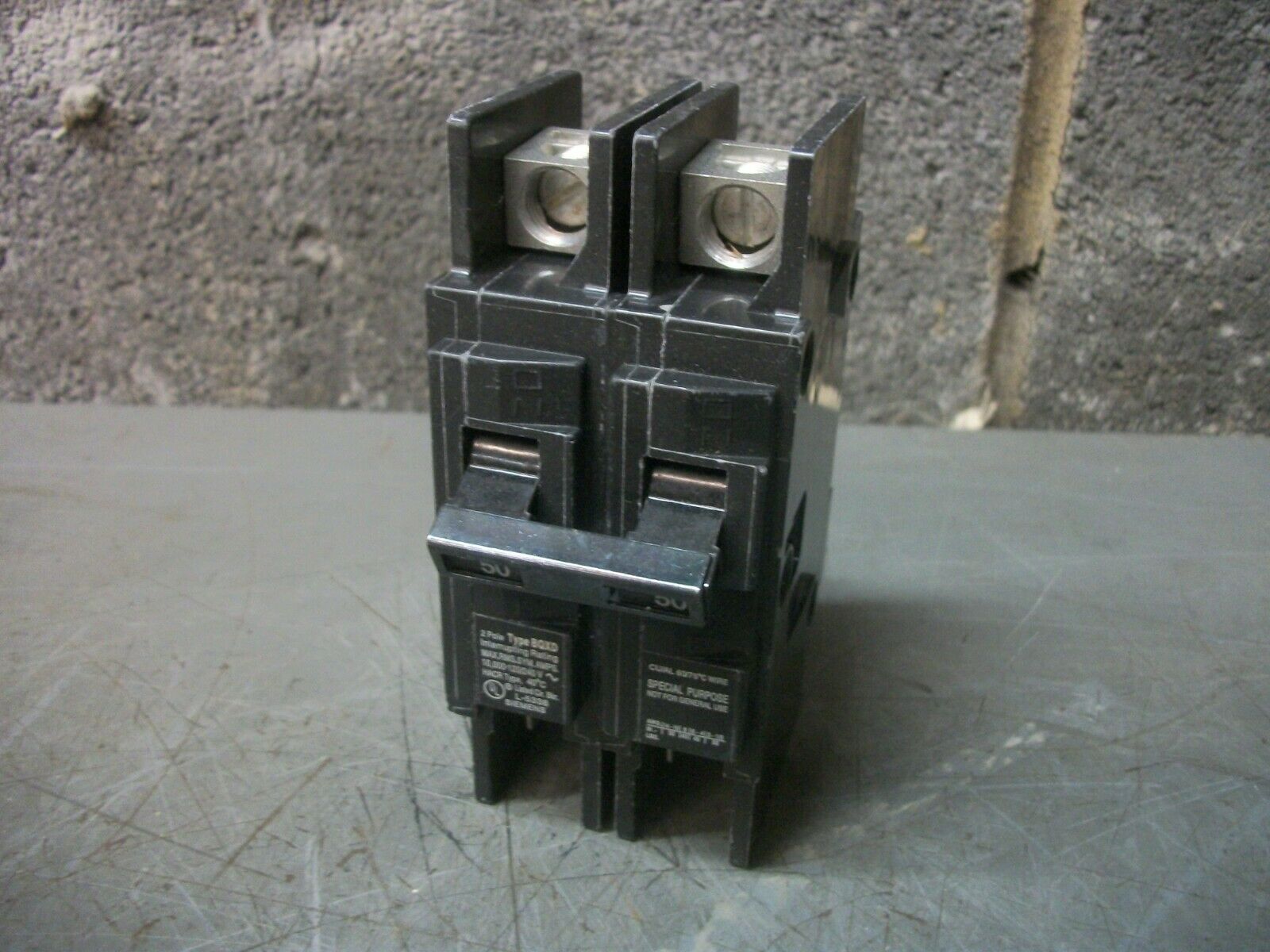 SIEMENS BQ CIRCUIT BREAKER BQ2B050QXD 50AMP 240VOLT 2POLE NOB