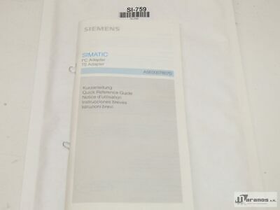 Siemens Simatic Quick Start Guide A5E00078070-01