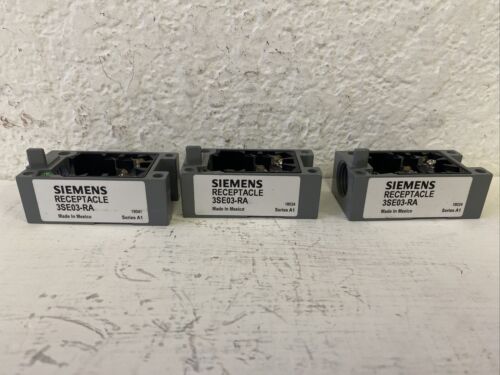 3 NEW SIEMENS SERIES A1 LIMIT SWITCH RECEPTACLE 3SE03-RA (Lot Of 3)