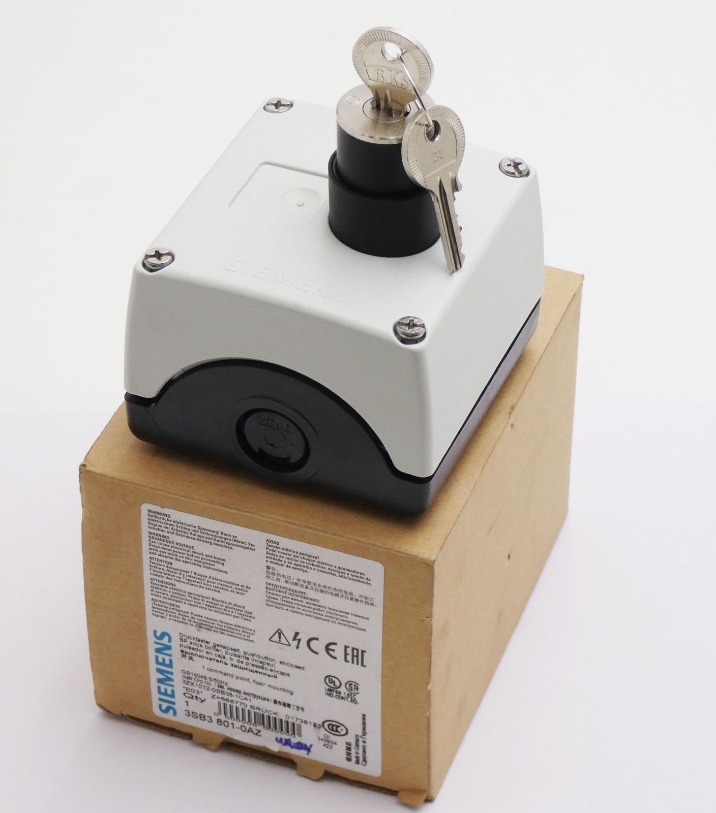 Siemens 3SB3 801-0AZ 3SB3801-0AZ E-Stand: 03 Drucktaster -unused/OVP-