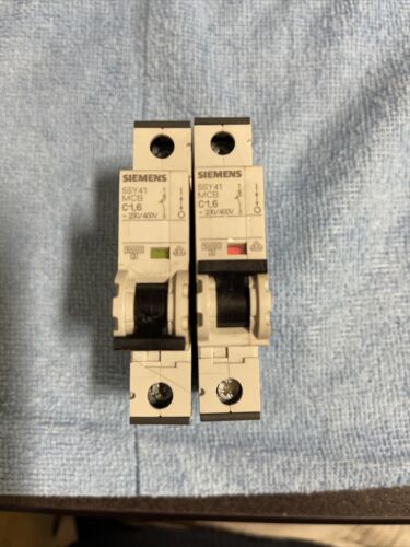 SIEMENS CIRCUIT BREAKER 5SY41 MCB C1,6 5SY4115-7 230/400V 1 POLE 1P 1,6 A AMP