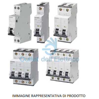 Siemens MCB 4P 1A 6KA Curved C 4 Modules 5SY64017