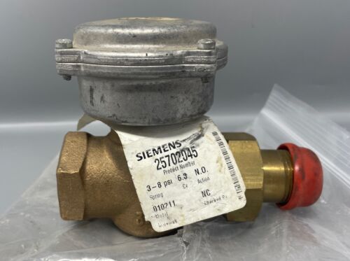 Siemens 257-02045 3/4" NPT Brass Control Valve Pneumatic Globe Heating Cool HVAC