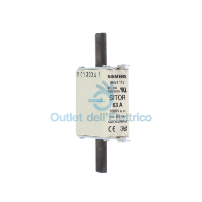 Siemens 3ne4118 Fuse nh0 Sitor Ar 63a 1000v