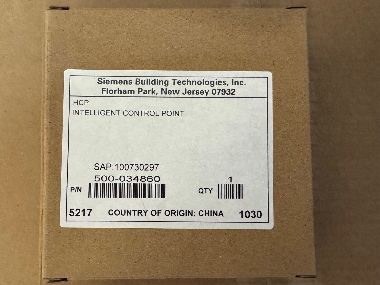 SIEMENS HCP  INTELLIGENT CONTROL POINT 500-034860 FIRE ALARM FREE SHIPPING